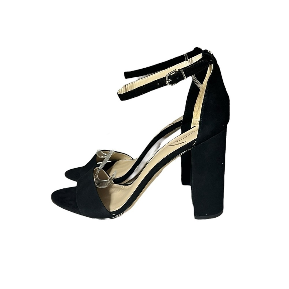 🌻NEW NWOT Sam Edelman Black Suede Leather "Yaro" Block Heel Sandals Size 10 - Picture 5 of 11